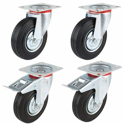 3 " 4 " 5 " 6 " 8 polegadas de borracha rodas de rolamento, aço núcleo rolamento rolamento rodas de rolamento OEM ODM