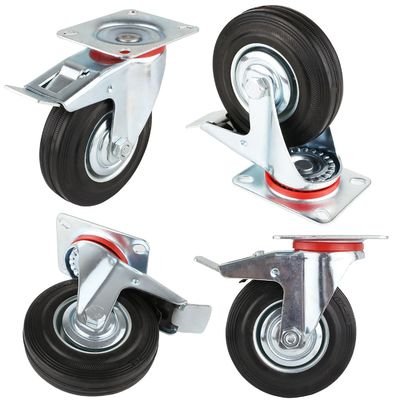 3 " 4 " 5 " 6 " 8 polegadas de borracha rodas de rolamento, aço núcleo rolamento rolamento rodas de rolamento OEM ODM