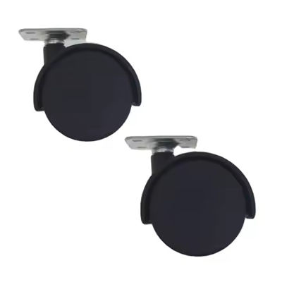 50 mm, Roda de chapa preta, Nylon Twin Sound Mobiliário Universal Roda de Castor