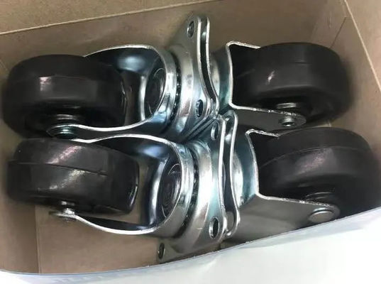 Rodas de rolamento de borracha de 3 polegadas 75mm rotativas