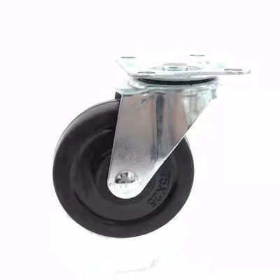 Rodas de rolamento de borracha de 3 polegadas 75mm rotativas