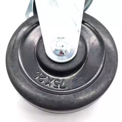 Rodas de rolamento de borracha de 3 polegadas 75mm rotativas