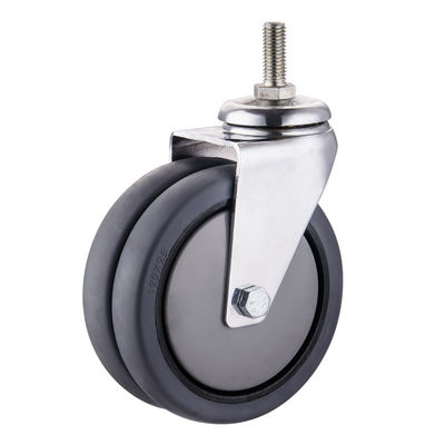 Rodas TPR 75mm 100mm 125mm PU Rodas Industrial Twin