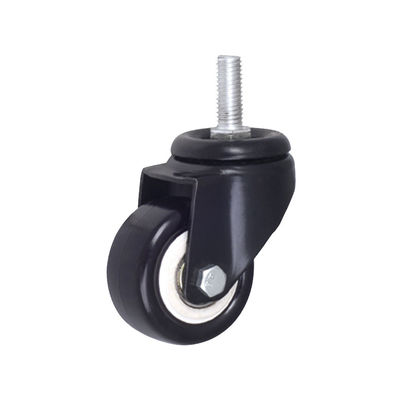 Rodagens de móveis universais em PP PU PVC, pretas, de peso leve