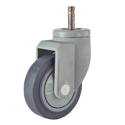 Juguete de plástico TPR Medium Duty Medical Casters Rodas Montar placa superior Instalação