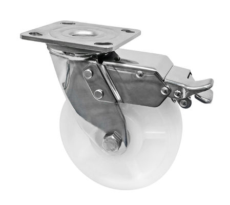 Rodas de rolamento de aço inoxidável pesadas de aço inoxidável branco 400KG-600KG Capacidade de carga