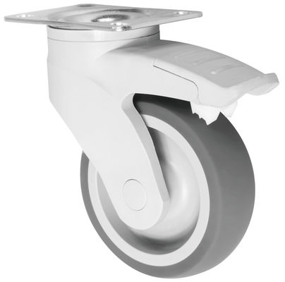 Rodas de rolamento de esferas simples de 100 kg de capacidade de carga Rodas TPR para equipamentos médicos