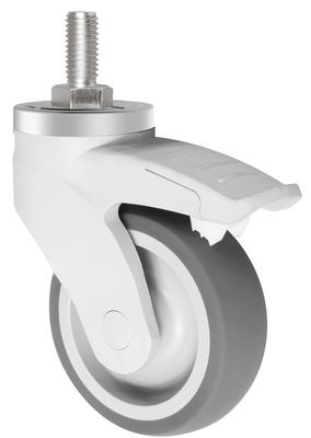 Rodas de rolamento de esferas simples de 100 kg de capacidade de carga Rodas TPR para equipamentos médicos