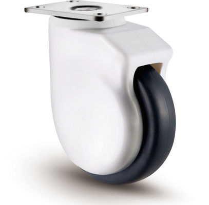 Rodas elásticas TPR de carga média 100 mm 125 mm com proteção de fio